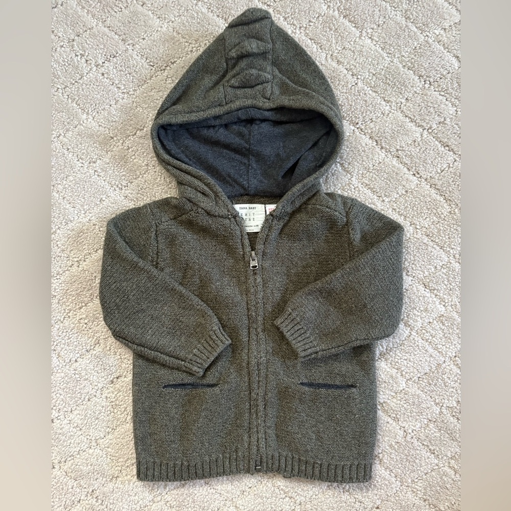 Zara Baby Dark Green Zip Up Hoodie